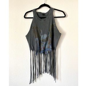 Crop Tank with Fringe